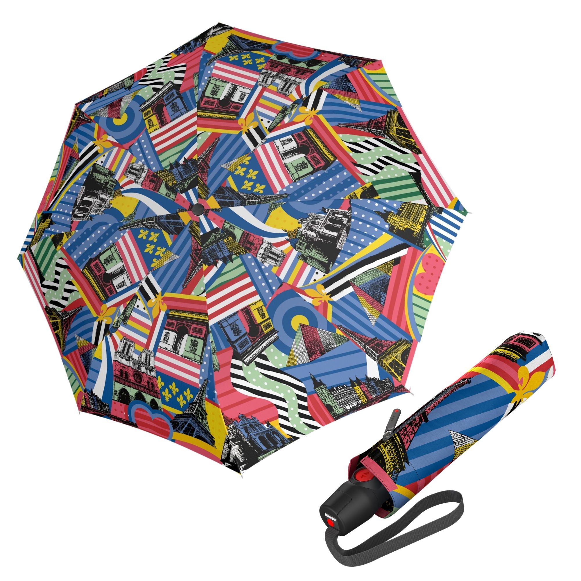 E-shop Knirps T.200 Medium Duomatic Paris Pop automatický dáždnik