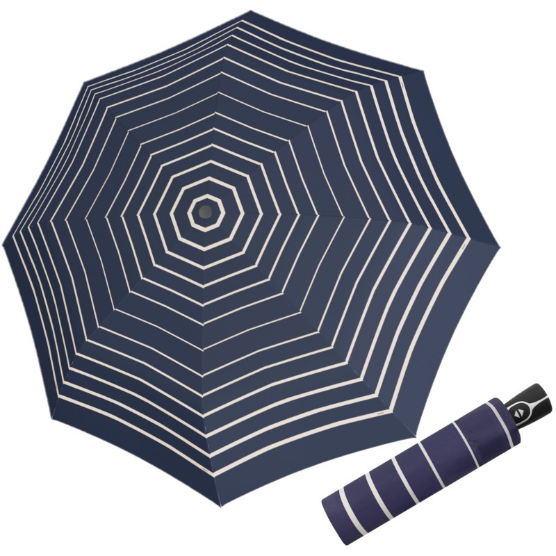 Doppler Fiber Magic Timeless Blue Stripes dámsky automatický dáždnik