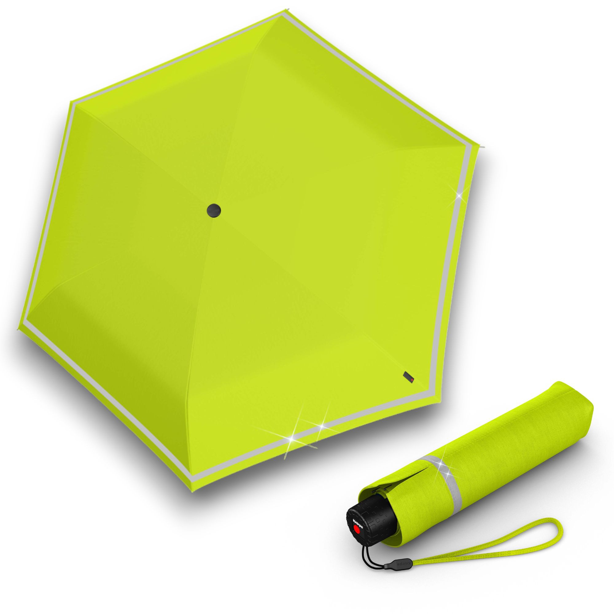 E-shop Knirps Rookie Lime Reflective dámsky skladací dáždnik