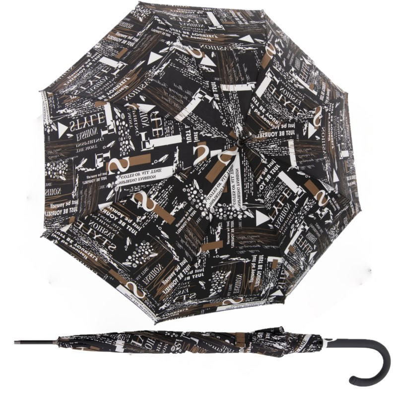 E-shop Doppler Fiber Flex AC Scribble Black dámsky palicový vystreľovací dáždnik