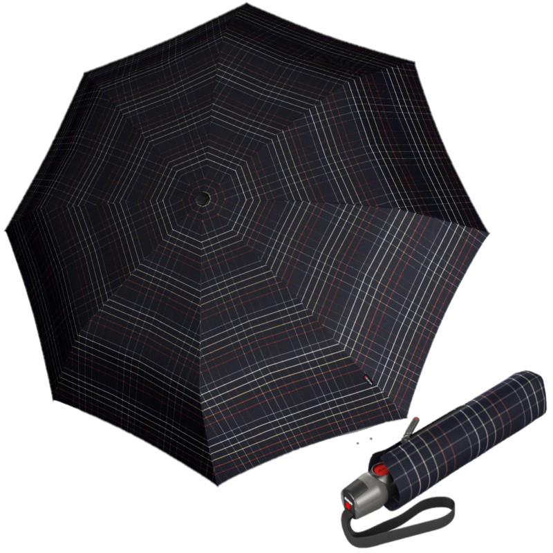 E-shop Knirps T.200 Check Black dámsky automatický dáždnik