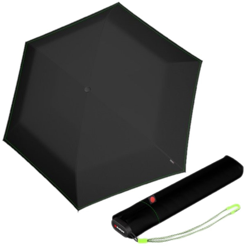 E-shop Knirps US.050 Neon Black dámsky skladací dáždnik