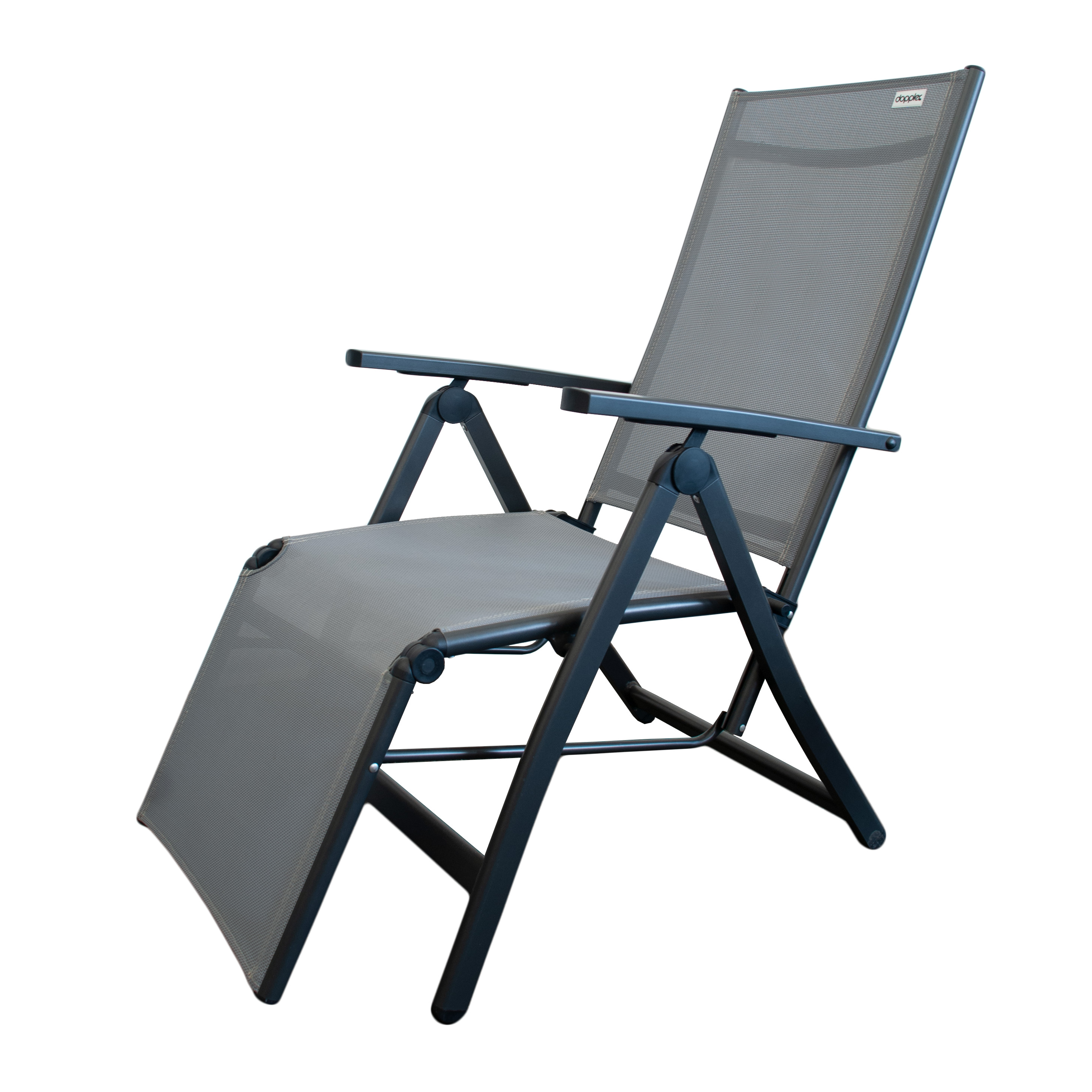 Doppler ACTIVE relaxačné záhradné kreslo antracit/sivá.