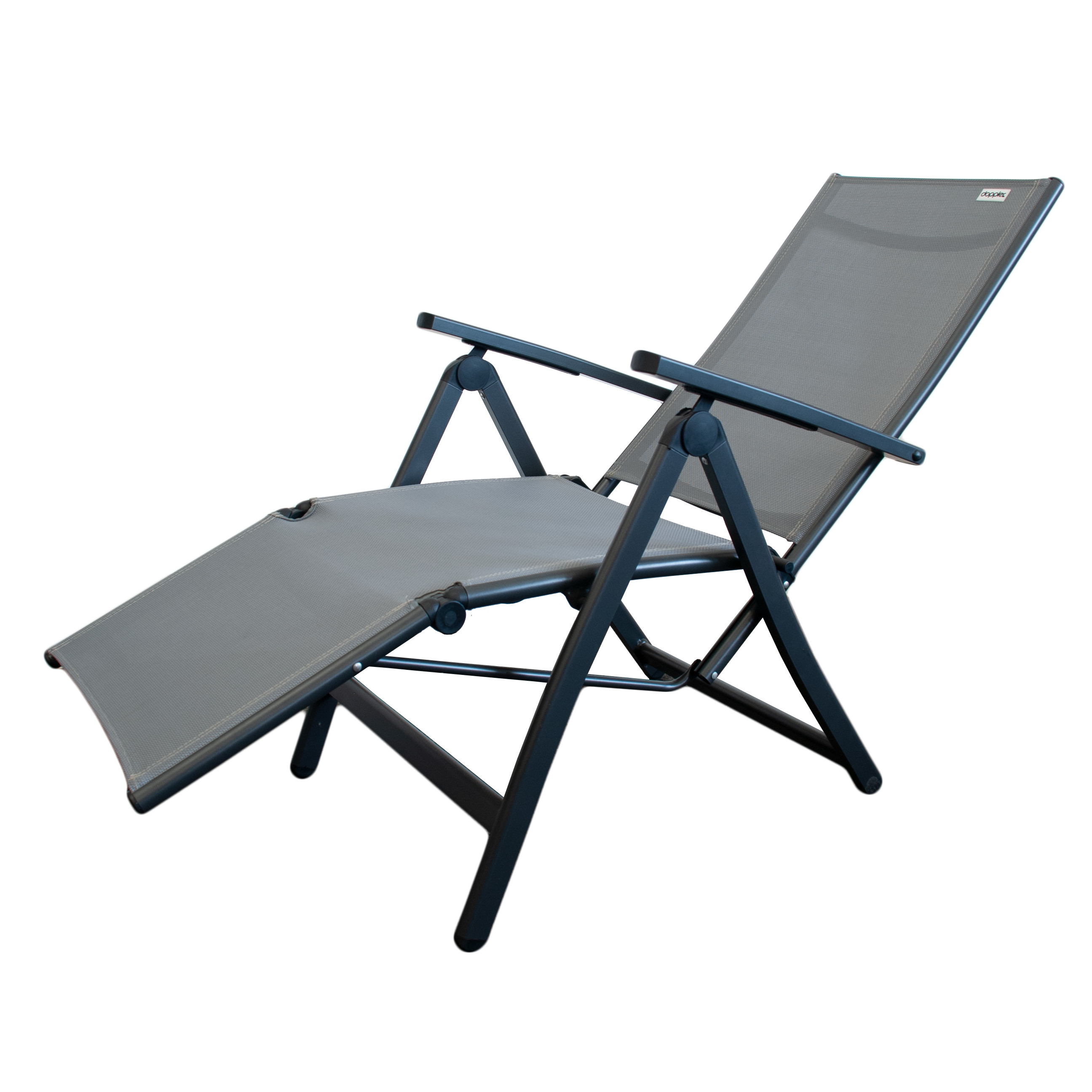Doppler ACTIVE relaxačné záhradné kreslo antracit/sivá.