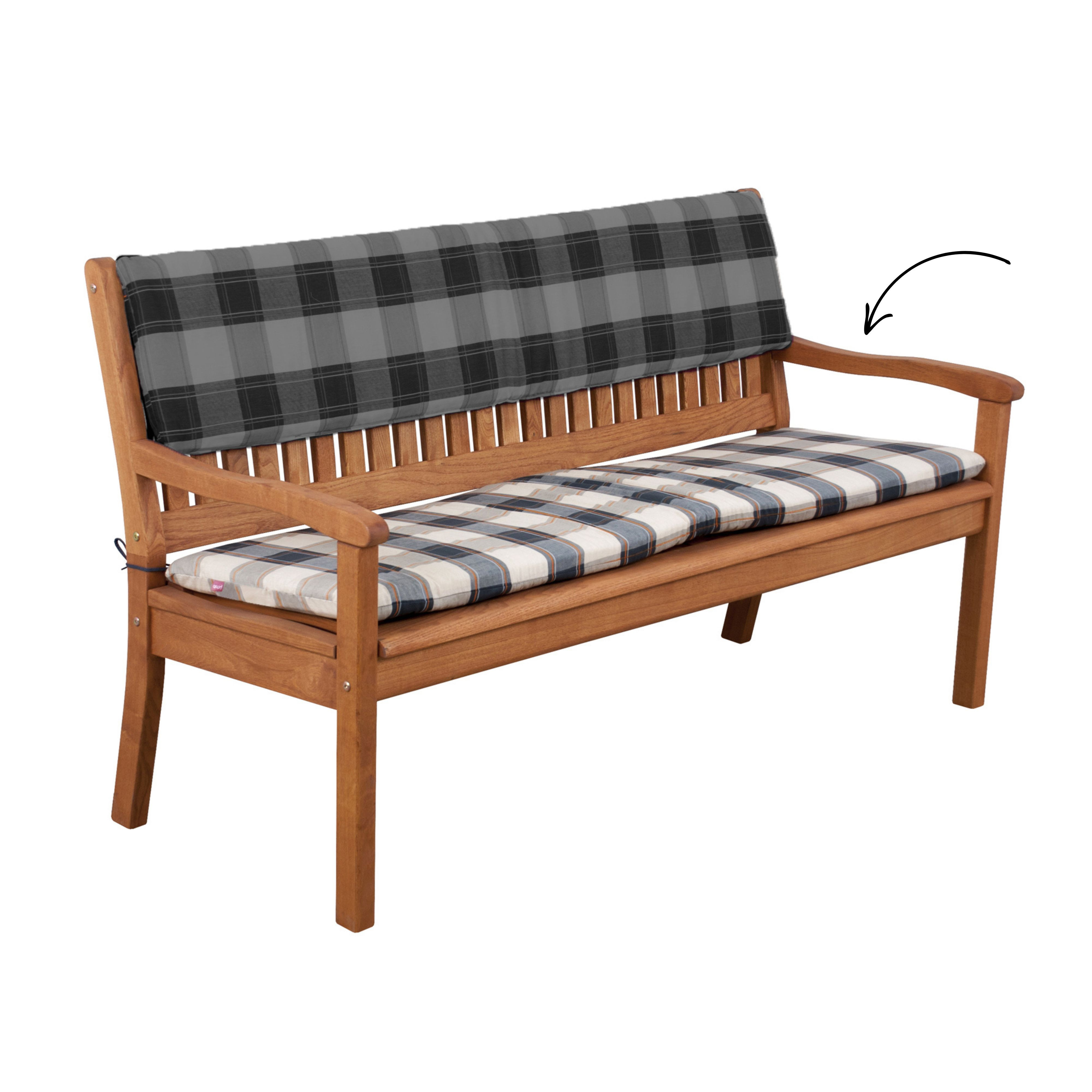 E-shop Doppler Sedák - 2-miestna lavica, 110 x 45 x 6 cm
