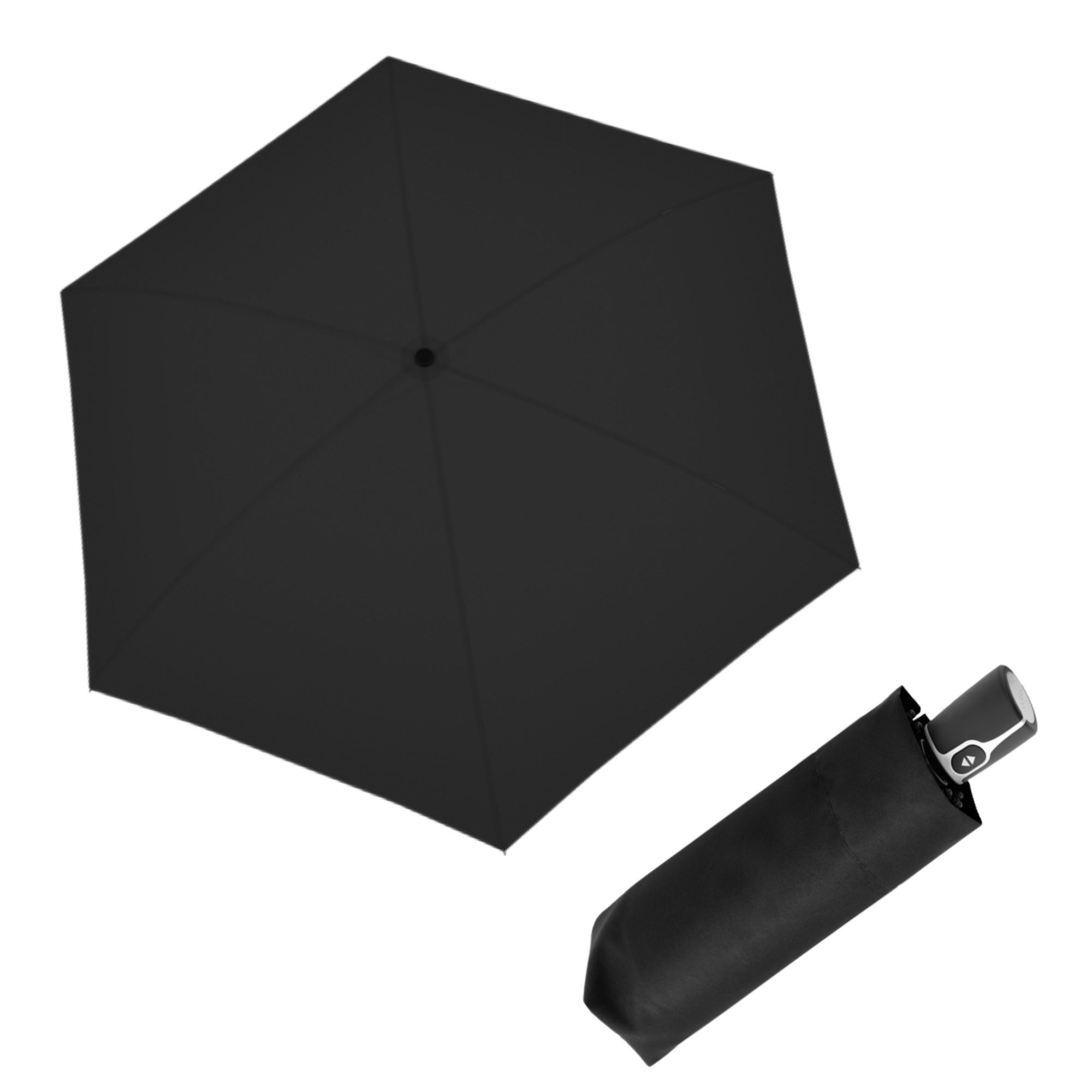 E-shop Doppler Fiber Micro Flat Uni Black automatický dáždnik