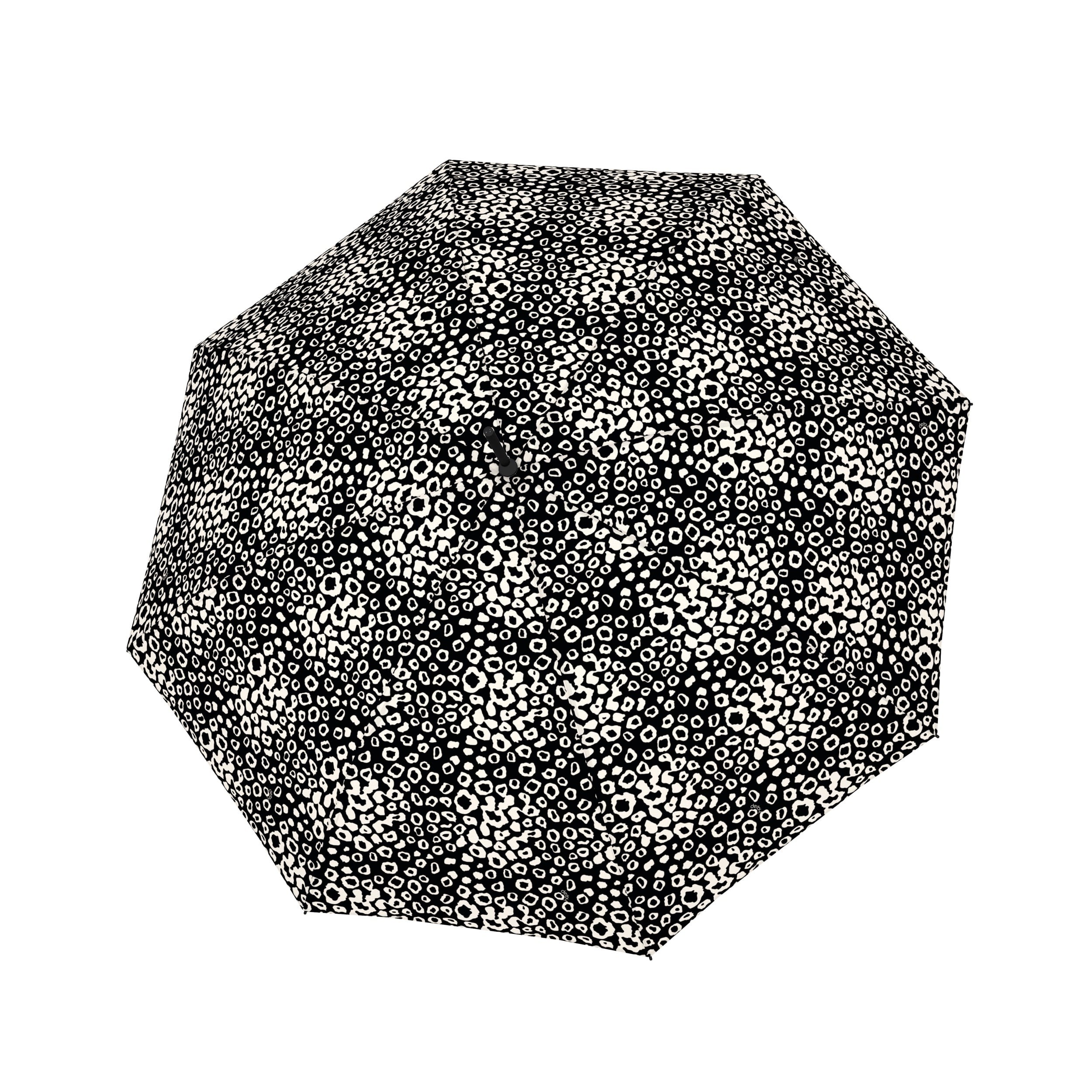 E-shop Derby Hit Lang AC Loop Black & White dámsky palicový vystreľovací dáždnik