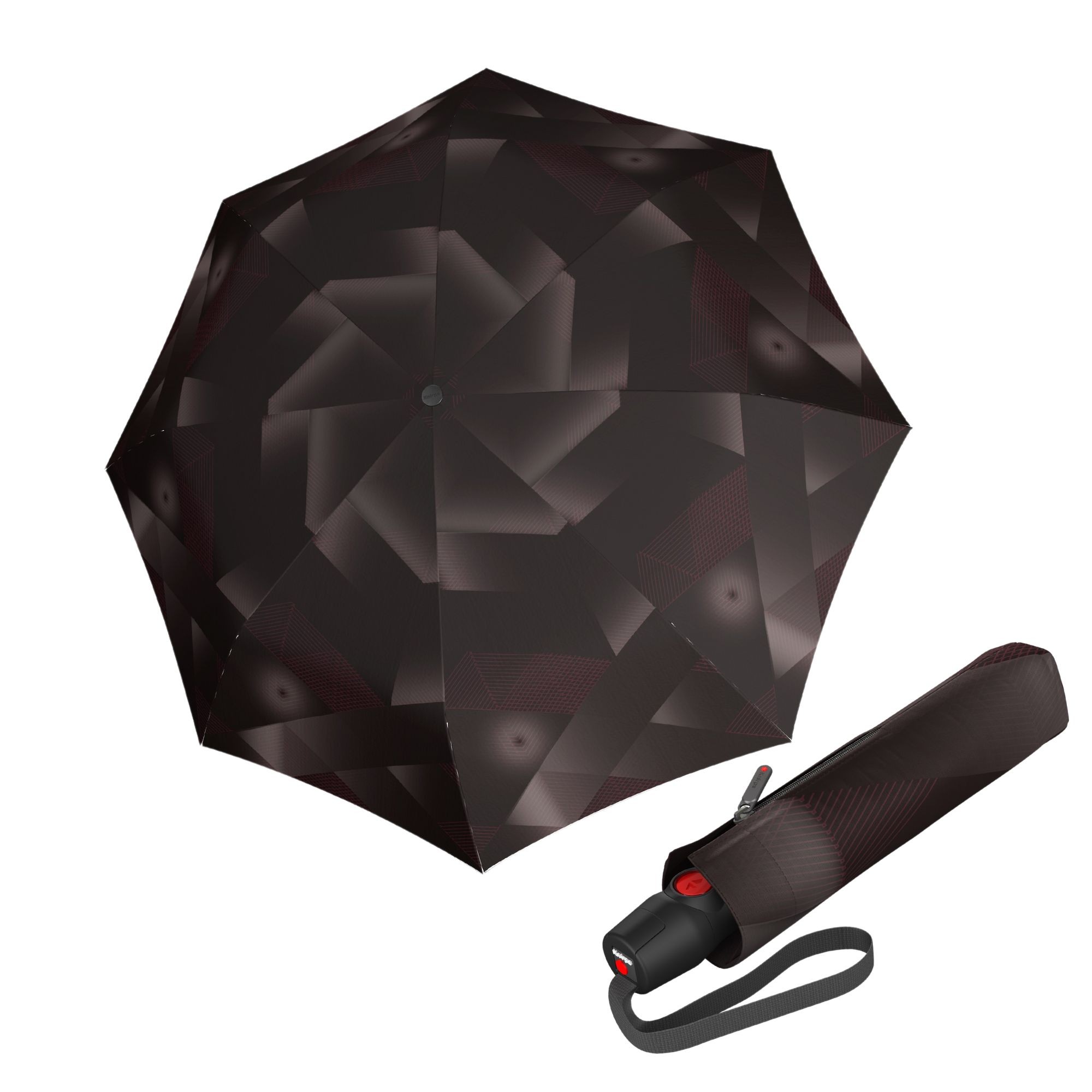 E-shop Knirps T.200 Symphony Chocolate dámsky automatický dáždnik