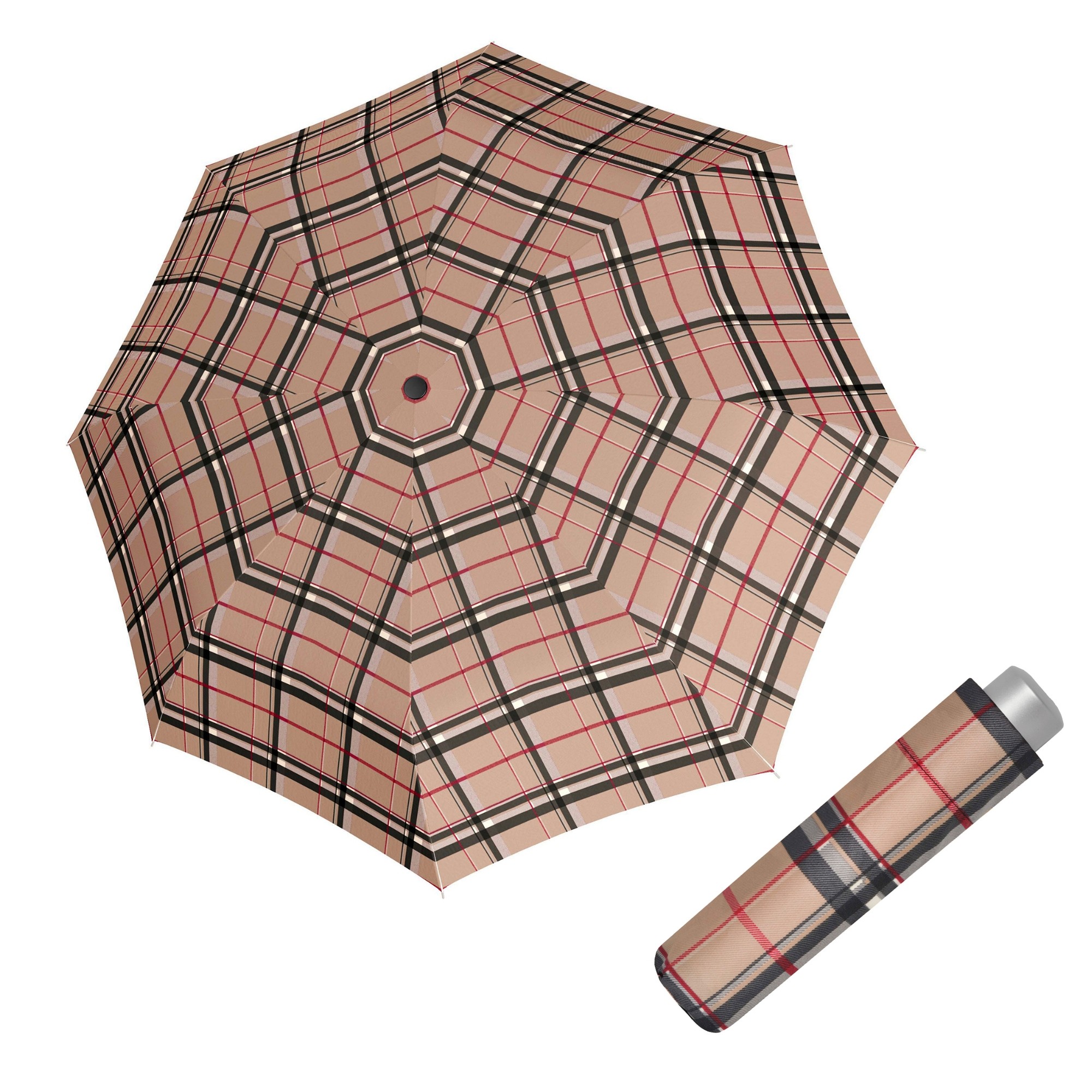 E-shop Doppler Mini Light Check pánsky skladací dáždnik