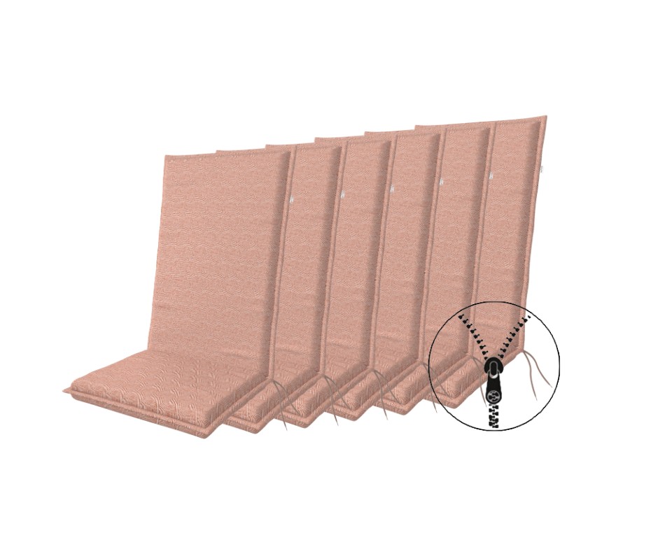 Doppler ART 4041 - set 6 ks polstrov na kreslo s vysokým operadlom