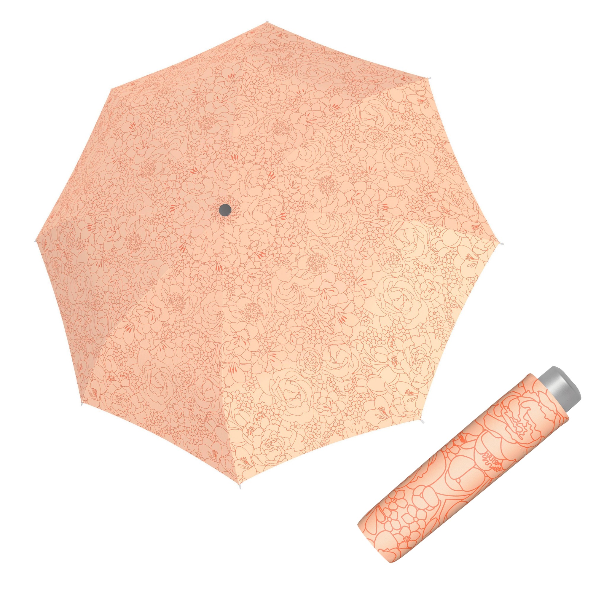 E-shop Doppler Mini Light Giardino Orange dámsky skladací dáždnik