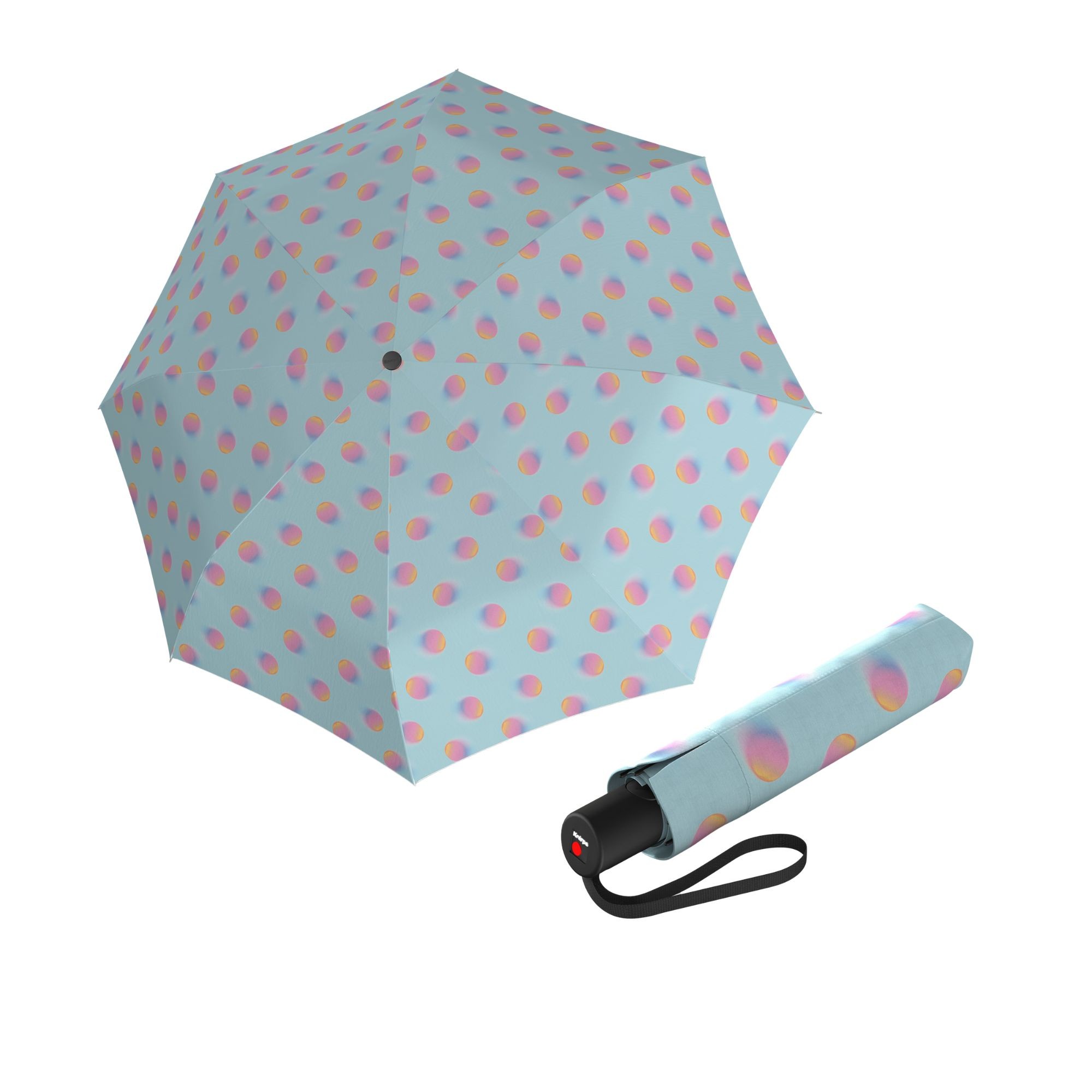 E-shop Knirps A.200 Medium Duomatic MagicDots Sky dámsky automatický dáždnik