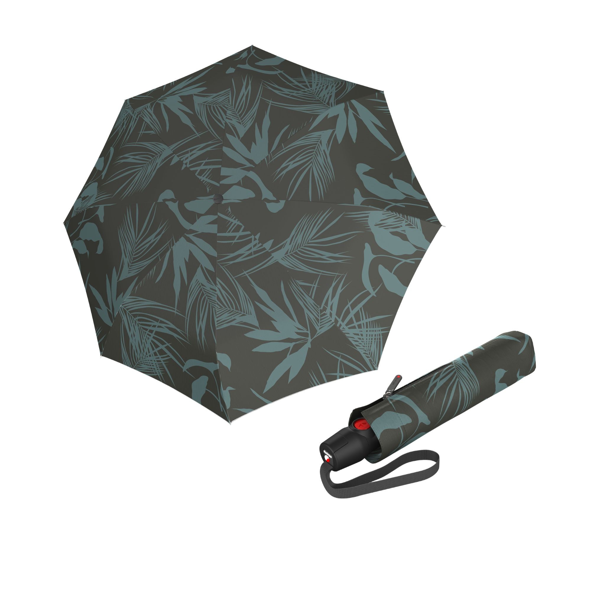 E-shop Knirps T.200 Medium Duomatic Botany Oliv automatický dáždnik