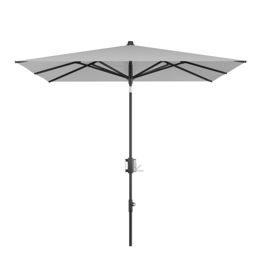 E-shop Knirps APOLL BLACK záhradný slnečník 240 x 240 cm svetlosivá