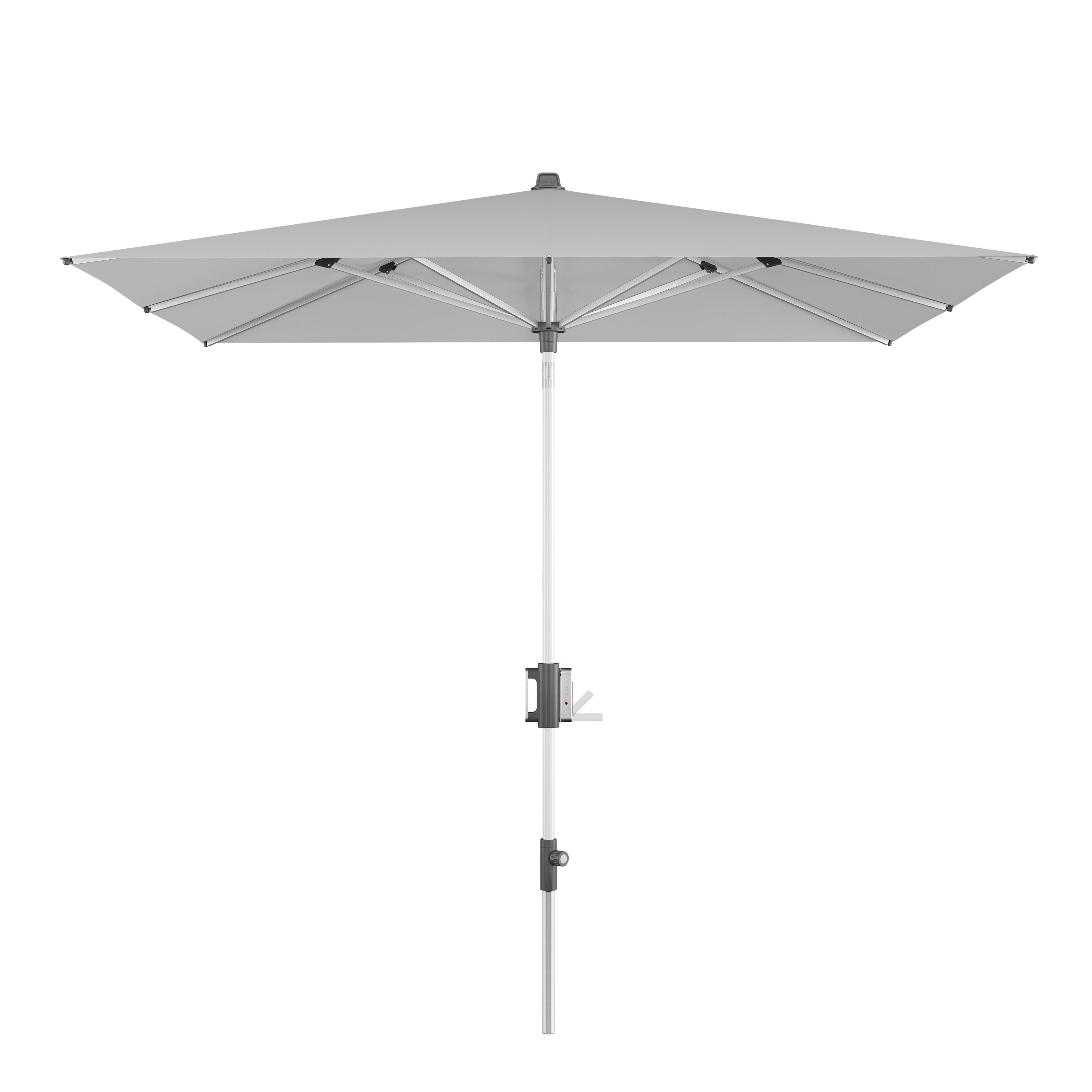 E-shop Knirps APOLL záhradný slnečník 240 x 240 cm svetlosivá