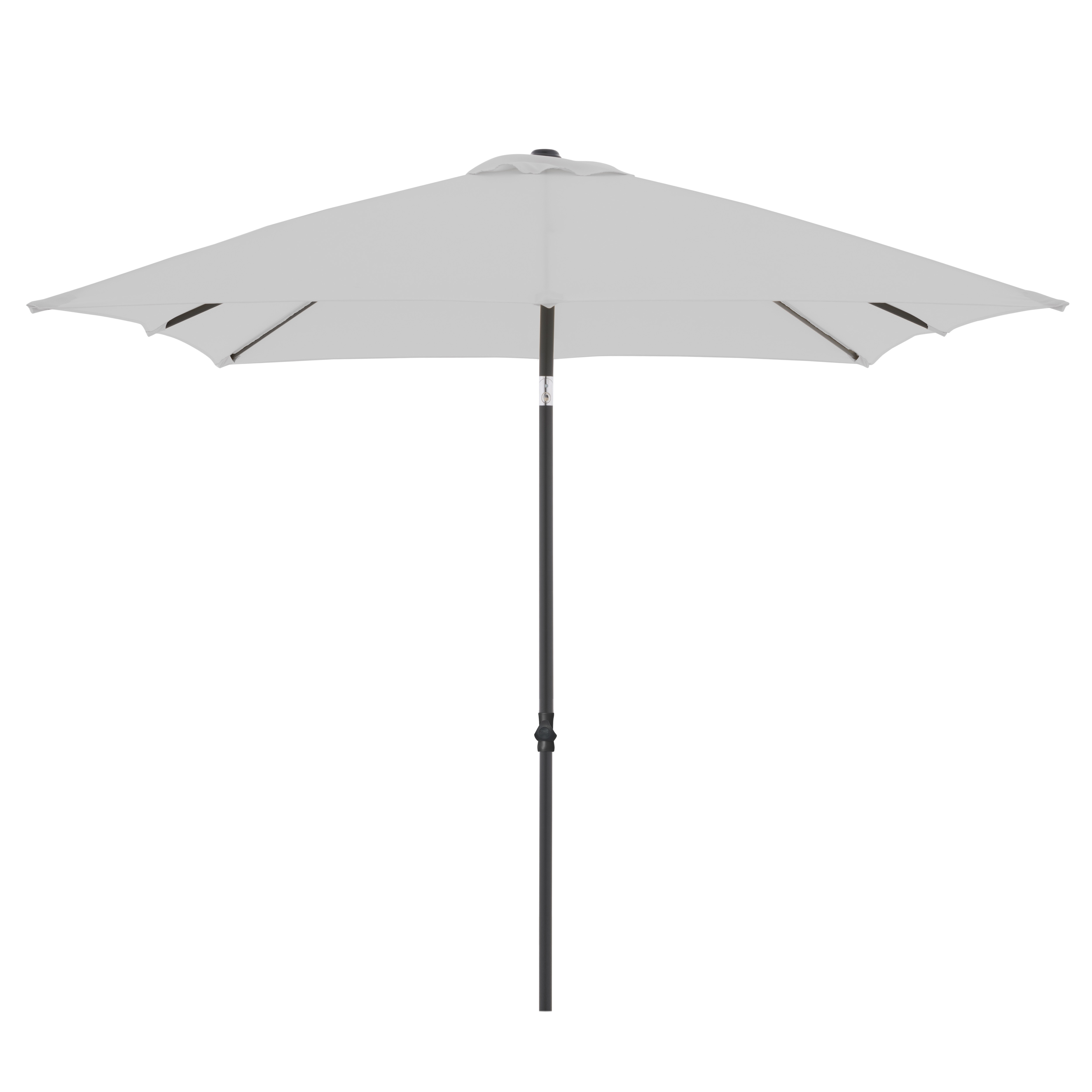 E-shop Derby BASIC PUSH UP záhradný slnečník 210 x 210 cm svetlosivá