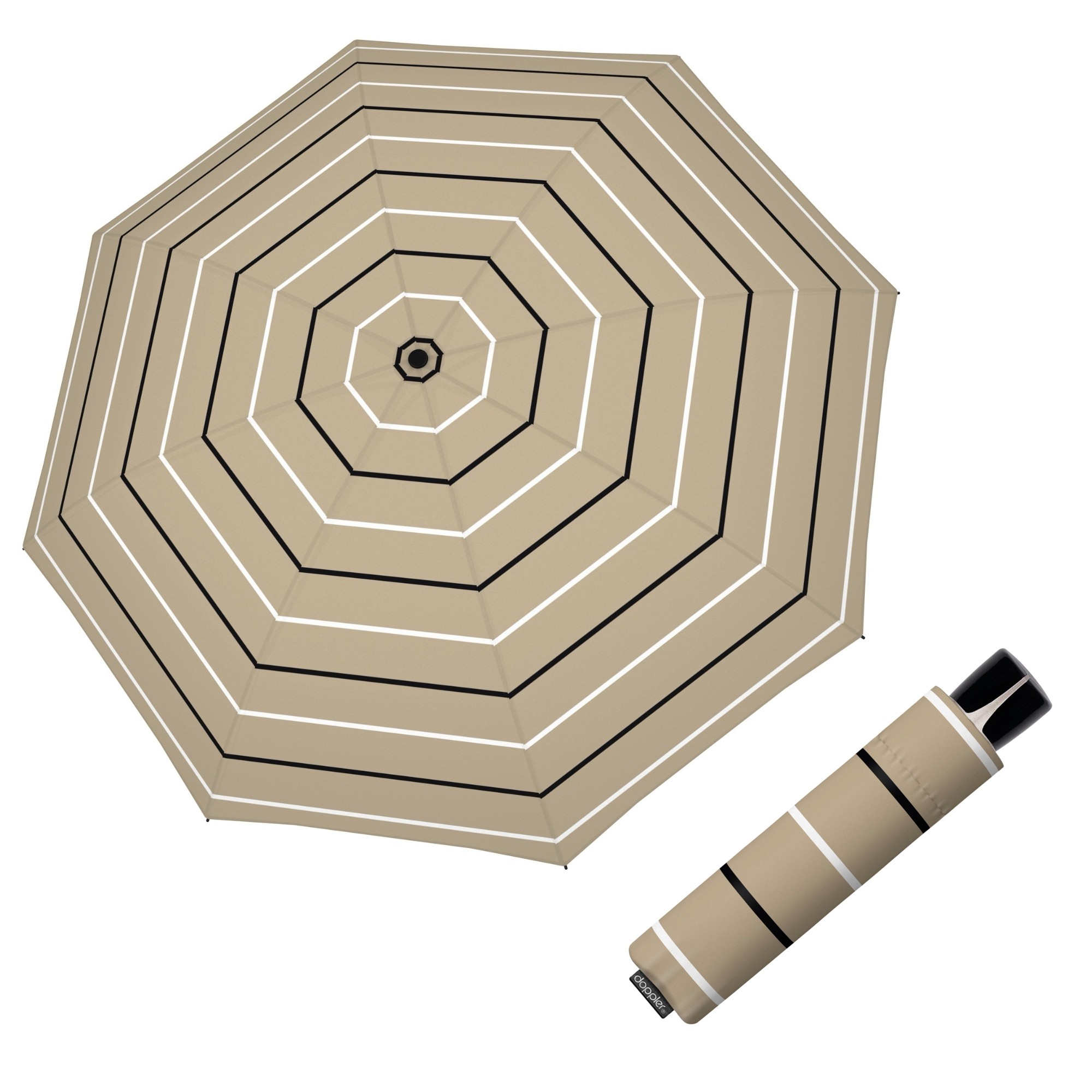 E-shop Doppler Mini Fiber Classy Sand dámsky skladací dáždnik