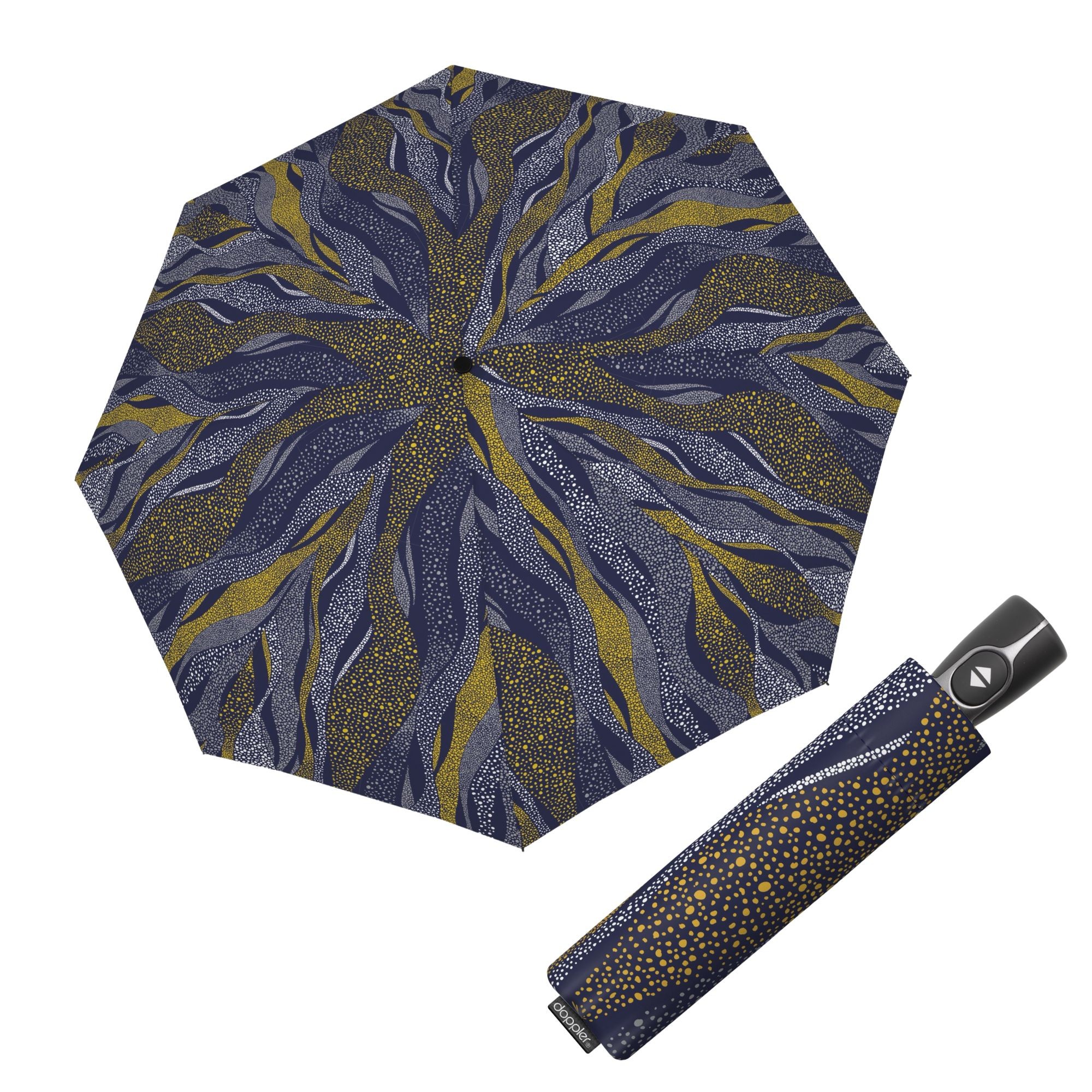 E-shop Doppler Fiber Magic Whisper Blue dámsky automatický dáždnik