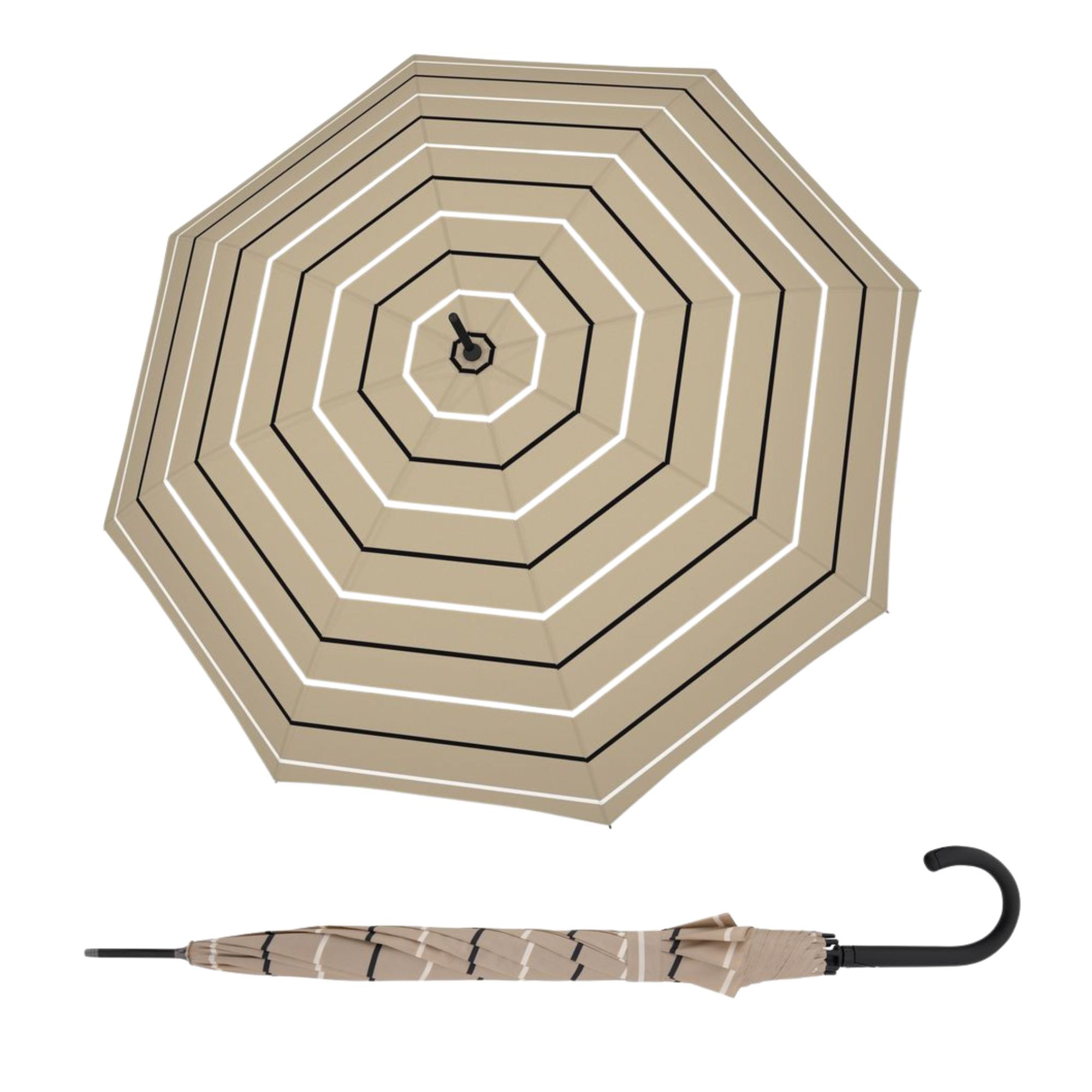 E-shop Doppler Fiber Flex AC Classy Sand dámsky palicový vystreľovací dáždnik