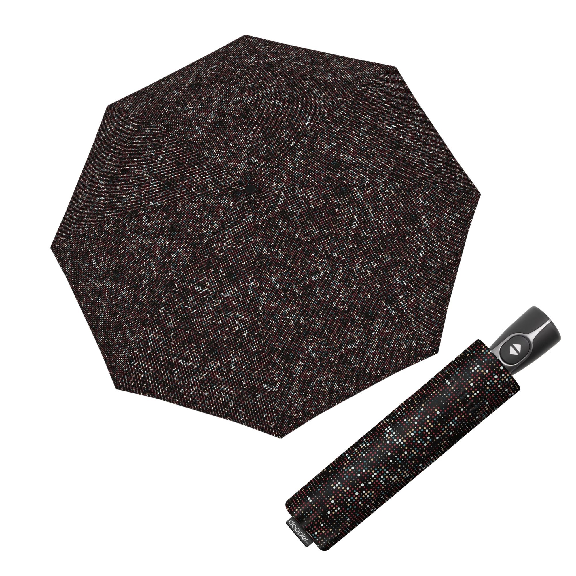 E-shop Doppler Fiber Magic Spotlight Black dámsky automatický dáždnik