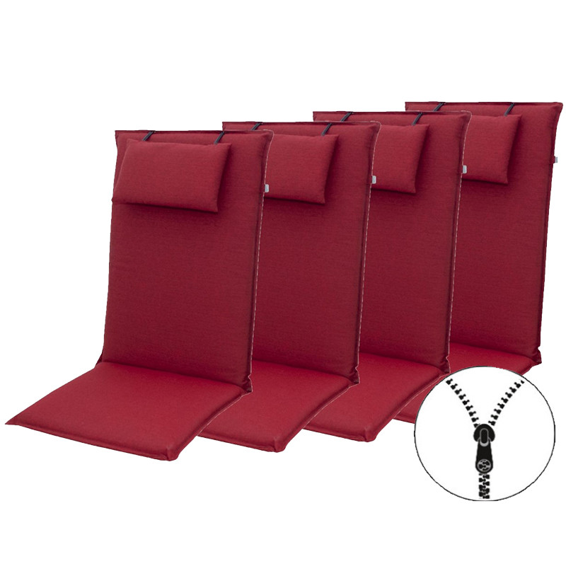 E-shop Doppler ELEGANT 2428 - set 4 ks polstrov na kreslo s vysokým operadlom