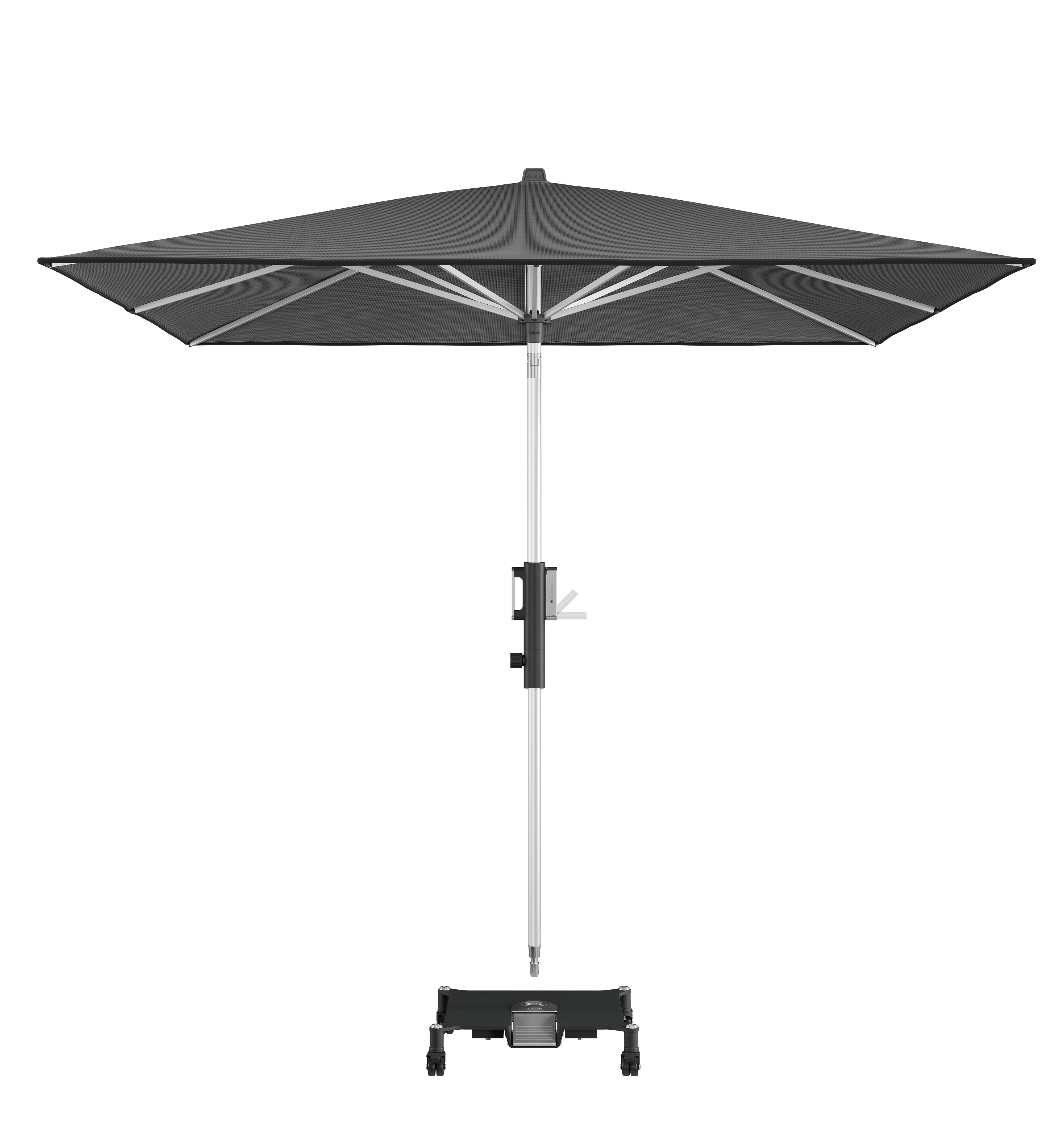 E-shop Knirps PHOENIX tmavo záhradný slnečník 245 x 245 cm sivá