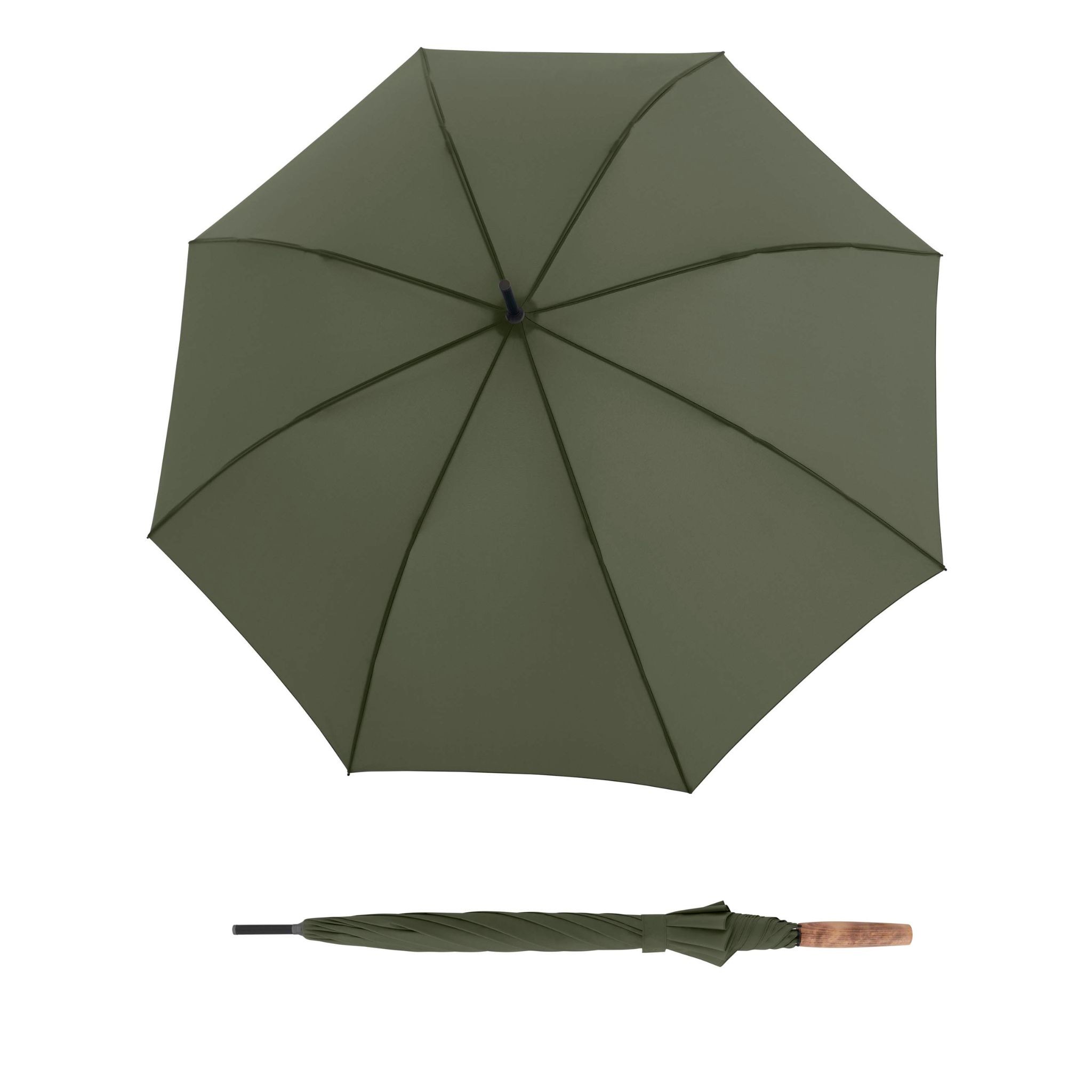E-shop Knirps Timber Stick Automatic Olive - palicový dáždnik