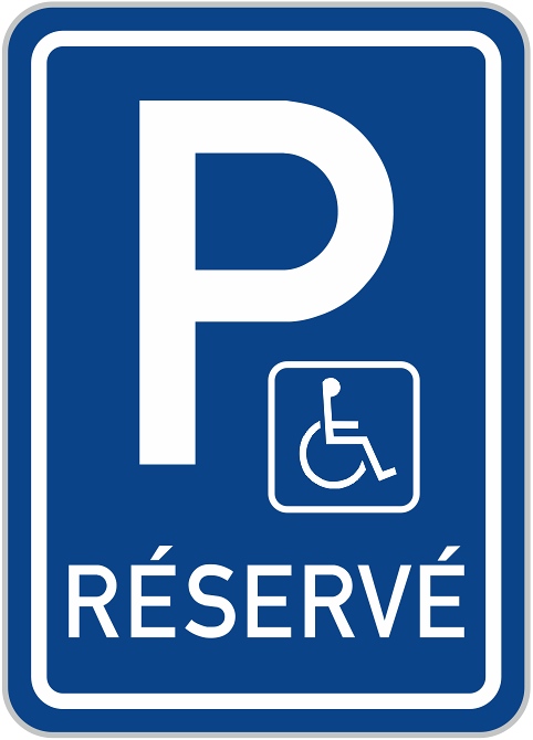 Parkoviště vozičkář vyhrazeno pro invalidní stání