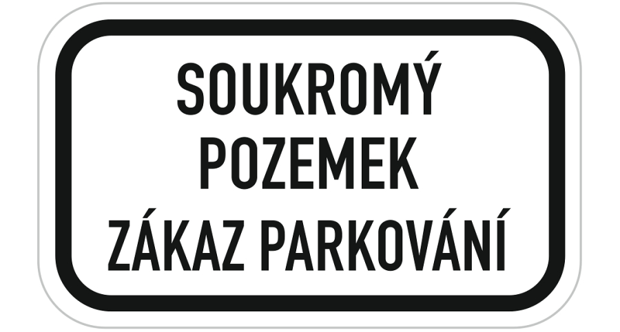 Zákaz parkování soukromý pozemek