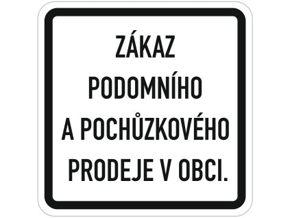zakaz podomniho prodeje obci