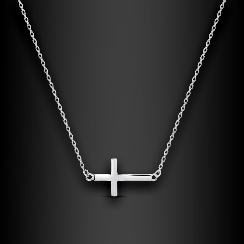 Stříbrný náhrdelník s podélným křížkem | DG Šperky | Stříbro 925/1000  + Doprava zdarma + Dárkové balení zdarma