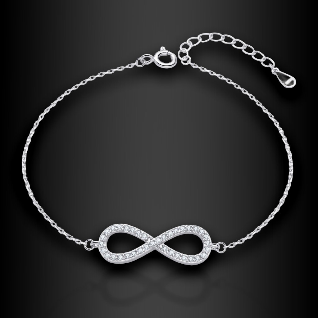 Stříbrný náramek INFINITO ARGENTO se symbolem nekonečna | DG Šperky | Stříbro 925/1000  + Doprava zdarma + Dárkové balení zdarma