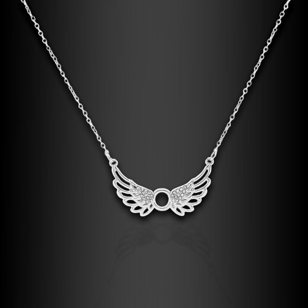 Dámský ocelový náhrdelník Angélique s andělskými křídly | DG Šperky  + Doprava zdarma + Dárkové balení zdarma