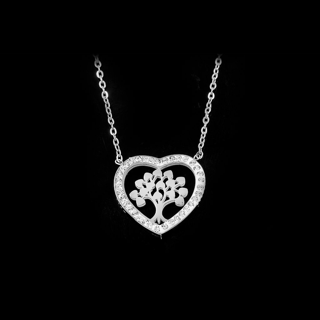 ❗VYPRODÁNO❗Jemný náhrdelník se srdíčkem a symbolem stromu života - Chirurgická ocel  + Doprava zdarma + Dárkové balení zdarma