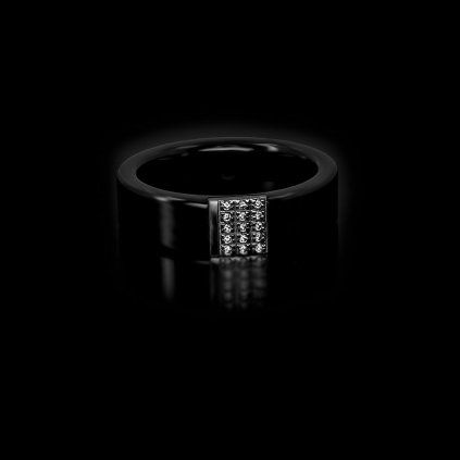 Dámský prsten Kalaria chirurgická ocel se šperkařskou keramikou a zirkony  | DG Šperky  + Doprava zdarma + Dárkové balení zdarma