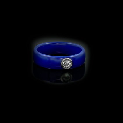 Dámský prsten se šperkařskou keramikou a zirkonem  + Doprava zdarma + Dárkové balení zdarma