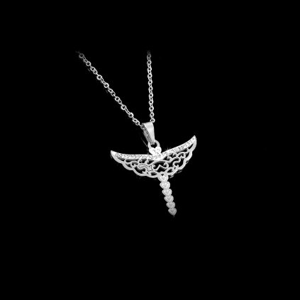 Přívěsek symbol anděla | Chirurgická ocel se zirkony | DG Šperky  + Doprava zdarma + Dárkové balení zdarma
