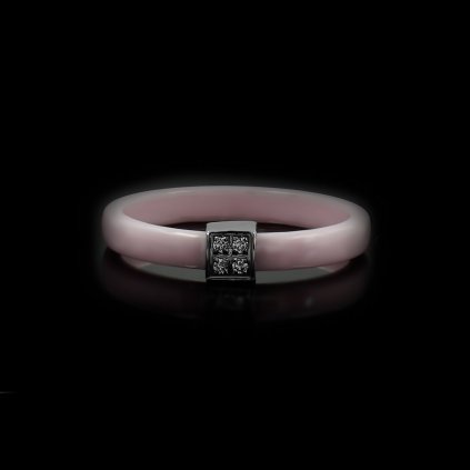 Dámský jemný keramický prsten Rosaceus Zirconia | DG Šperky  + Doprava zdarma + Dárkové balení zdarma