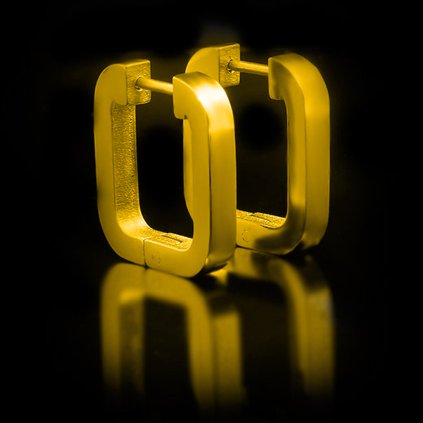 Minimalistické náušničky Rectangle Gold - Chirurgická ocel  + Doprava zdarma + Dárkové balení zdarma