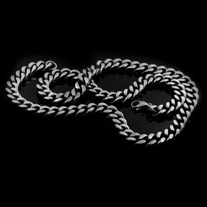 Pánský ocelový patinovaný řetízek v Rombo stylu šíře 9mm | DG Šperky  + Doprava zdarma + Dárkové balení zdarma