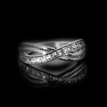 Dámský prsten Eteo se zirkony Chirurgická ocel (1)