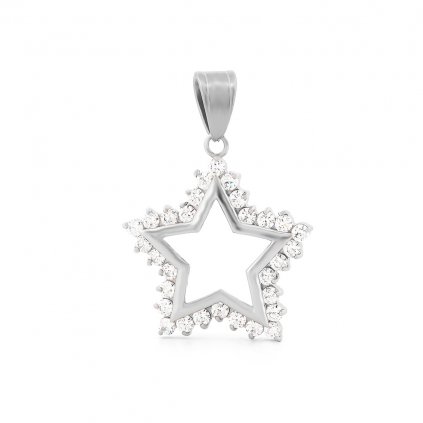 Luxusní dámský přívěsek ve tvaru ocelové hvězdy (2)