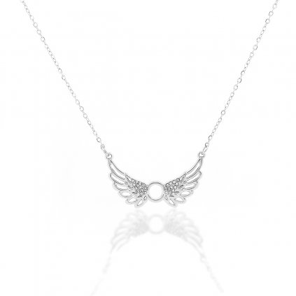 Dámský ocelový náhrdelník Angélique s andělskými křídly