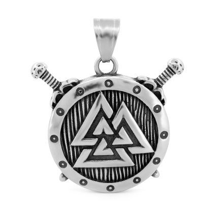 Pánský ocelový přívěsek Valknut  + Řetízek zdarma + Doprava zdarma + Dárkové balení zdarma
