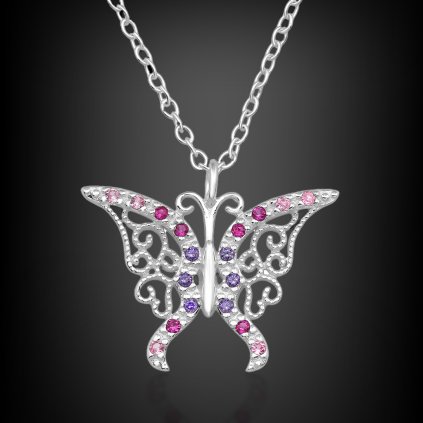 Stříbrný náhrdelník Motýlek (1)