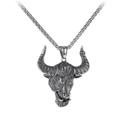 Pánský ocelový přívěsek Bullgarth Ďábelská hlava býka (1)