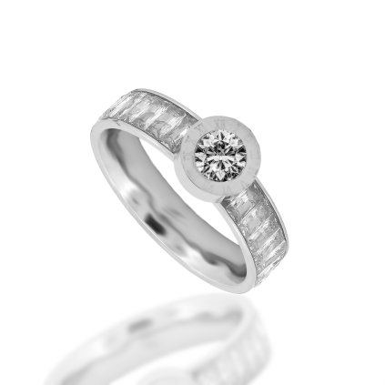 💍 Dámský ocelový prsten Lucia se zirkony | DG Šperky  + Doprava zdarma + Dárkové balení zdarma