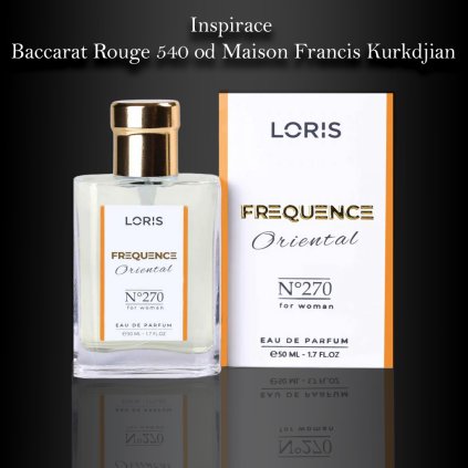 Parfém Loris Frequence č. 270 inspirovaný Baccarat Rouge 540 od Maison Francis Kurkdjian (2) kopie