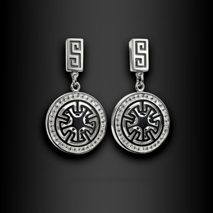 Sigrella – dámské ocelové náušnice s kruhovým symbolem (1)