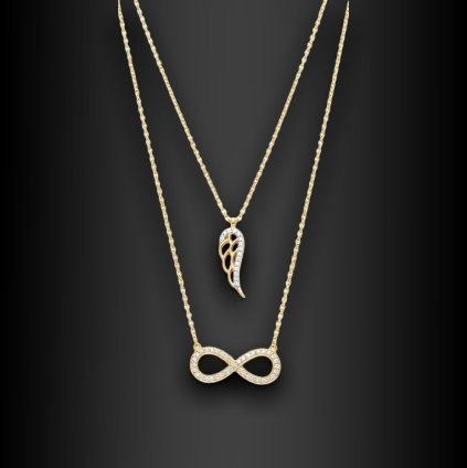 Elissara – dámský dvojitý ocelový náhrdelník (1)